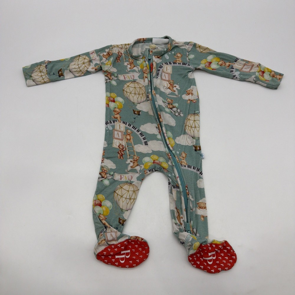 Posh Peanut Fao Schwarz One Piece Toddler Girls Size 3-6M App Full Zip .#44957