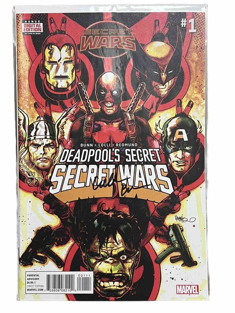DEADPOOL’S SECRET SECRET WARS (2015) #1 FIRST PRINT SIGNED BY CULLEN BUNN MARVEL