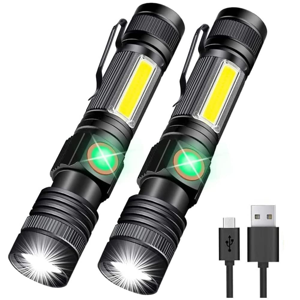 USB Rechargeable Magnetic LED Flashlight Super Bright Tactical Light
