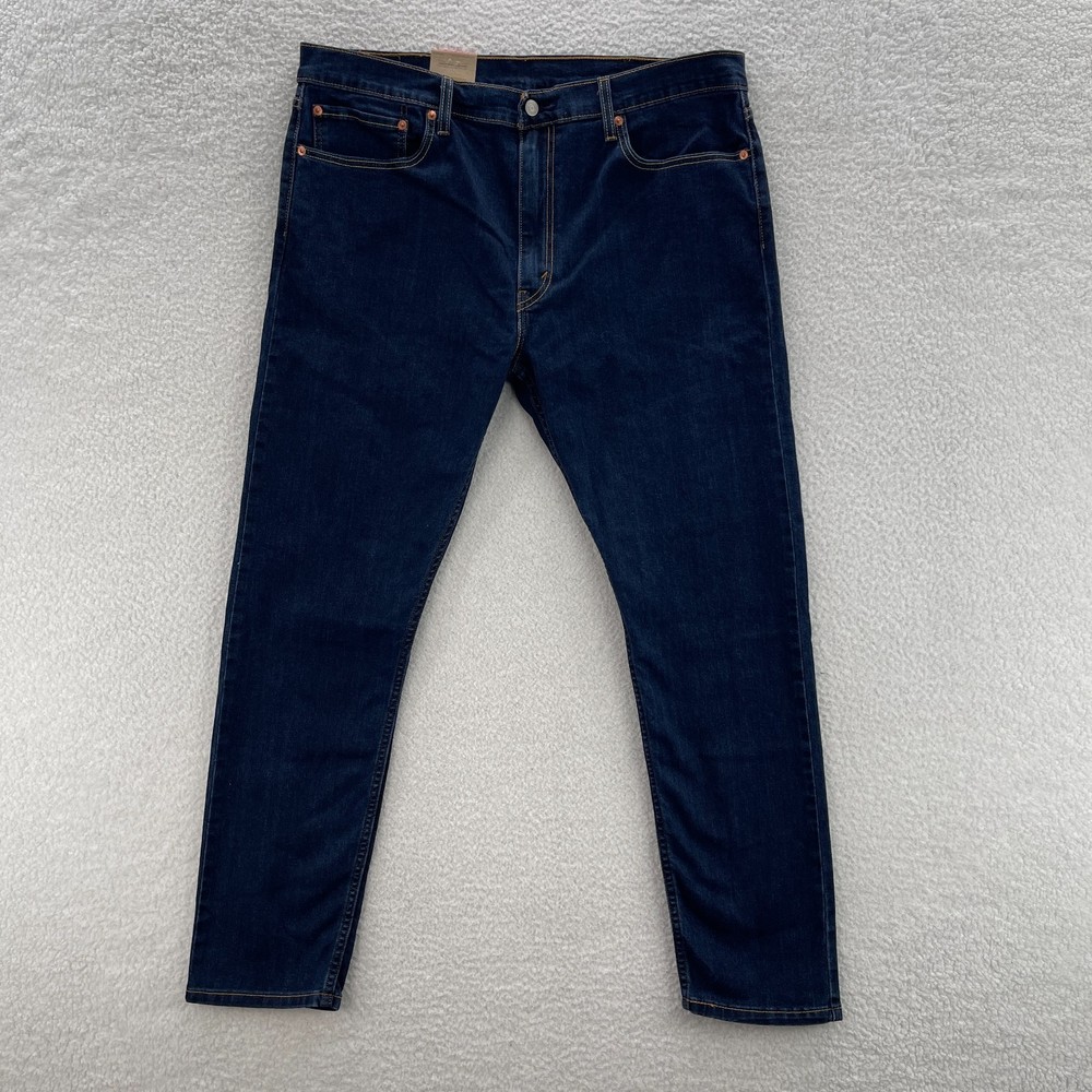 Levis 512 Jeans Mens 38x32 Blue Slim Taper Jeans Indigo Dark Denim Preppy Grunge