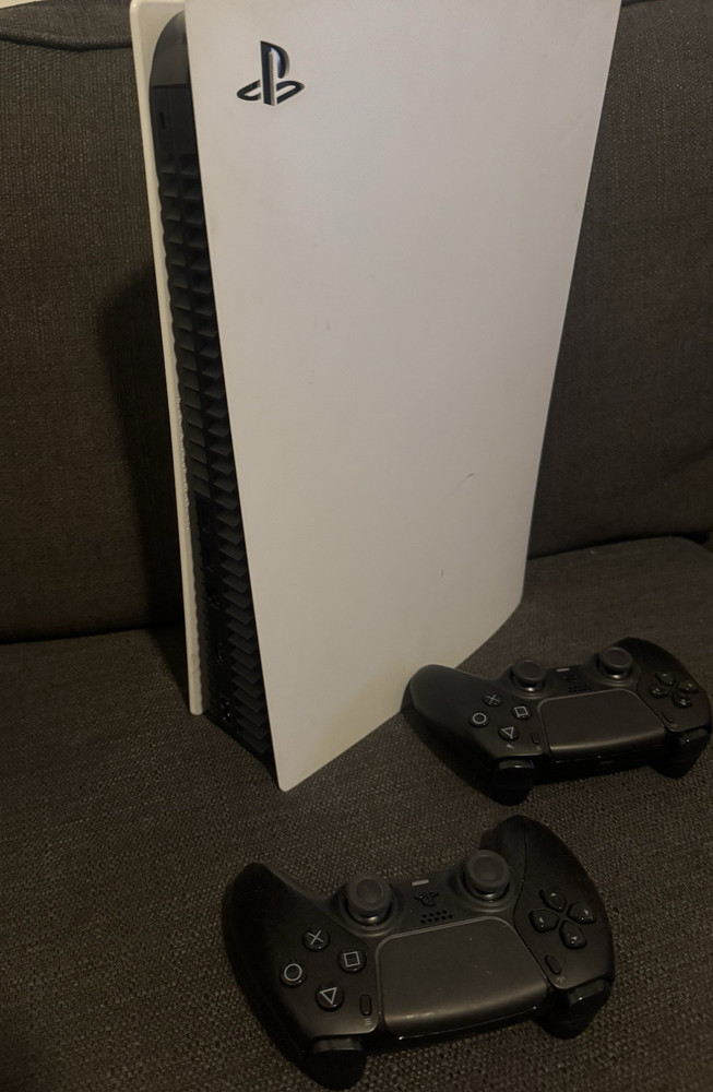 Sony PlayStation 5 Console with 2 Controllers, 4K UHD, Wi-Fi, Blu-Ray