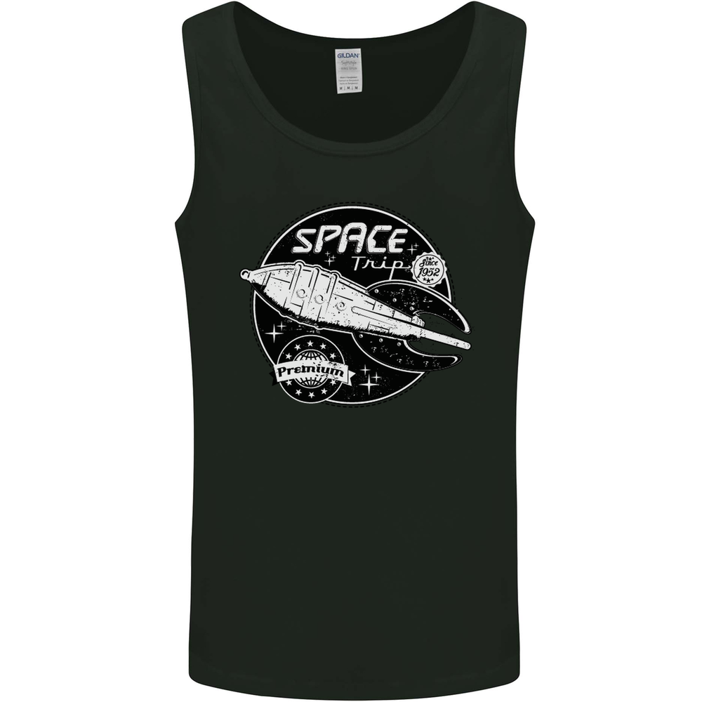 Space Trip Rocket Ship Astronaut Mens Vest Tank Top