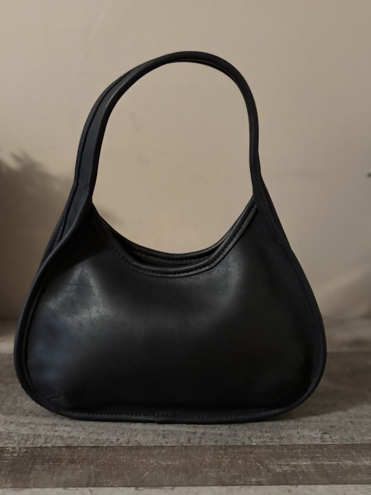 Vintage Coach 9027 Ergo Mini Satchel Hobo Shoulder Bag - Black Leather USA