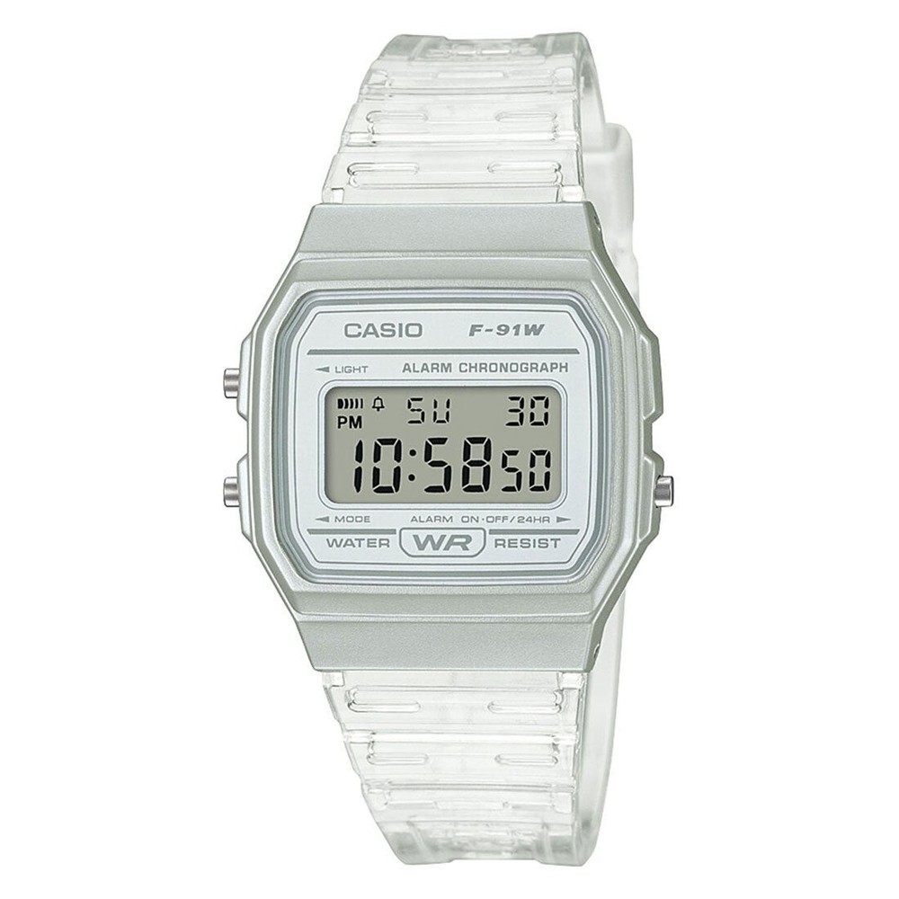 CASIO F-91WS Transparent Band Classic Digital Watch