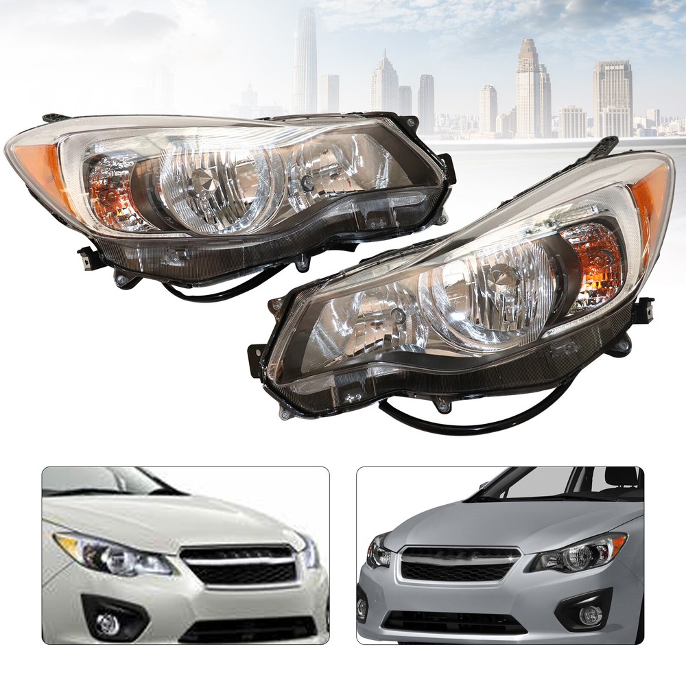2012-16 Subaru Impreza & XV Crosstrek Halogen Headlight Assembly Pair