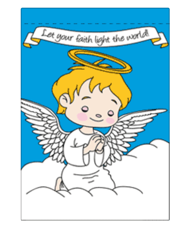 Angel Boy 28x40in Christian Sleeved Garden Flag Front Yard Holiday Angel Flag