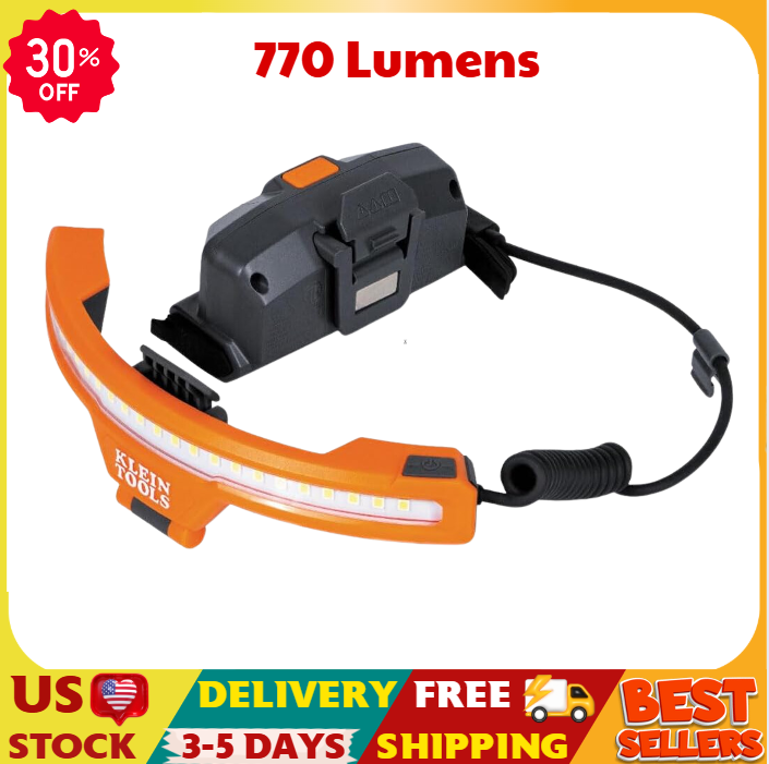 Klein Tools KHH56308 Rechargeable LED Headlamp, 770 Lumens, for Hard Hats & Work