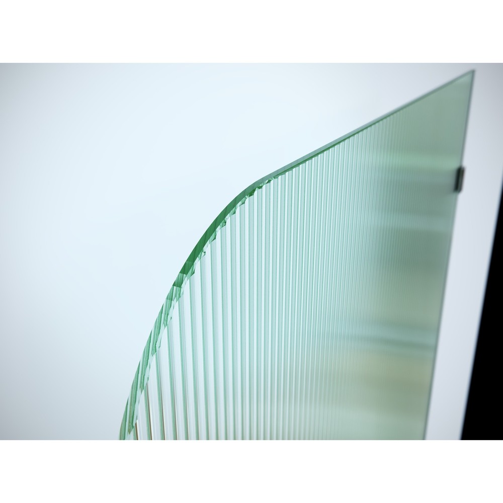 Brushed Nickel Frameless Single Aurora Shower Door 58.25 x 34 Inches