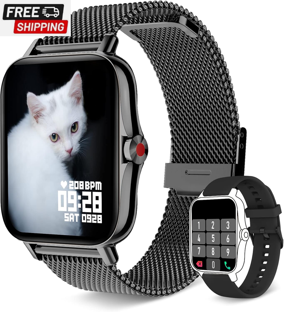 Iaret Smartwatch with Call Function for Men and Women - Fitness Tracker Compatible with Android