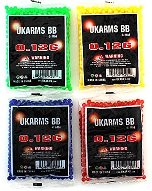 Airsoft Gun BB's Bullets 0.12 Grams 6 mm Pellets Ammo 1000 BBs Each Bag - 1 Bag
