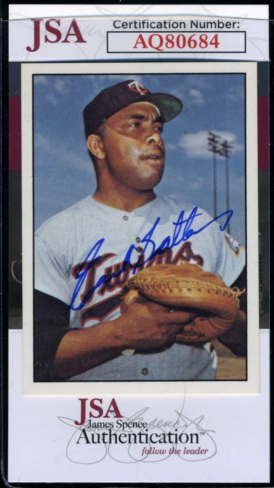 Earl Battey JSA Coa Signed 1978 TCMA The 1960's Autograph