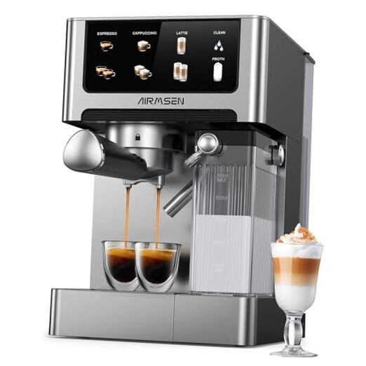 Espresso and Cappuccino Machine - 20 Bar Dual Boiler Latte Machines with