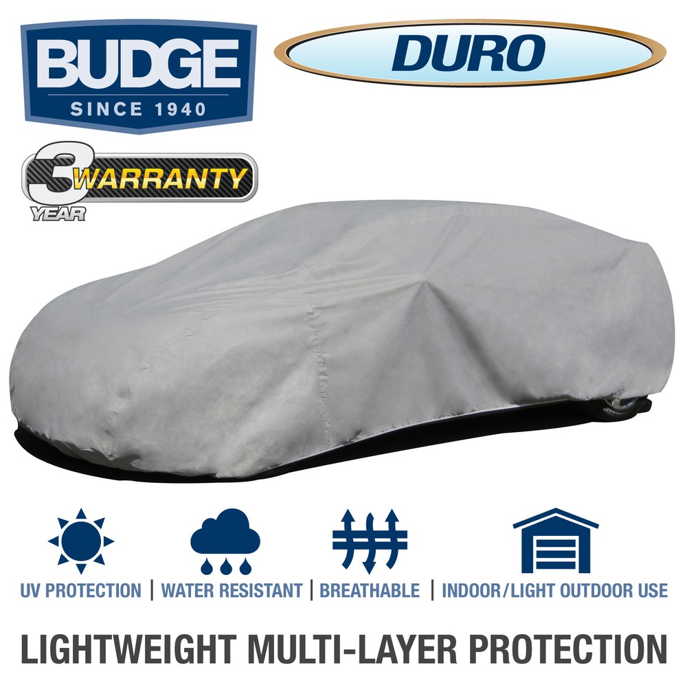 Budge Duro Car Cover Fits Sedans up to 19' Long | UV Protect | Breathable