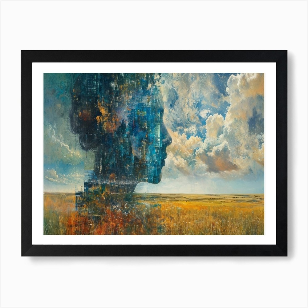 Diktorrr Paint A Neo Surrealist Sce Framed Wall Art Poster Canvas Print Picture