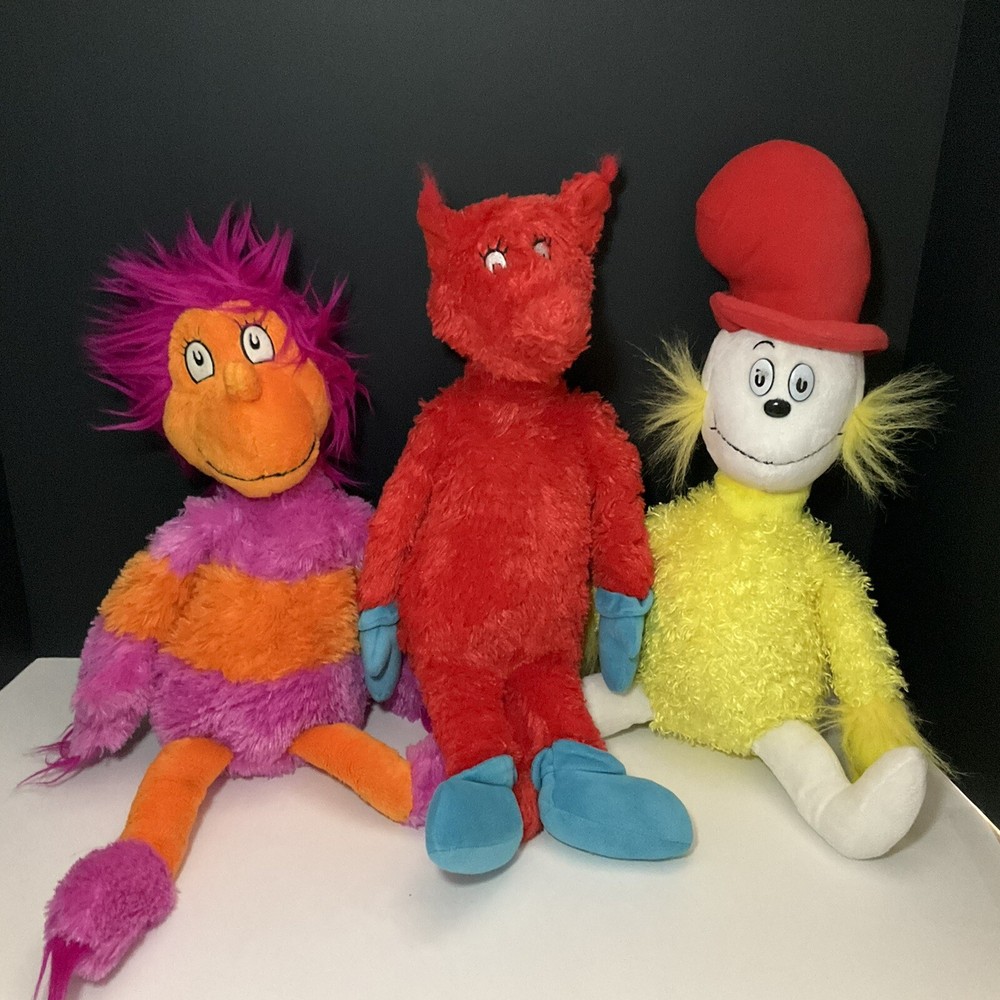Lot of 3 Dr Seuss Kohl's Cares Plush Set Approx. 13