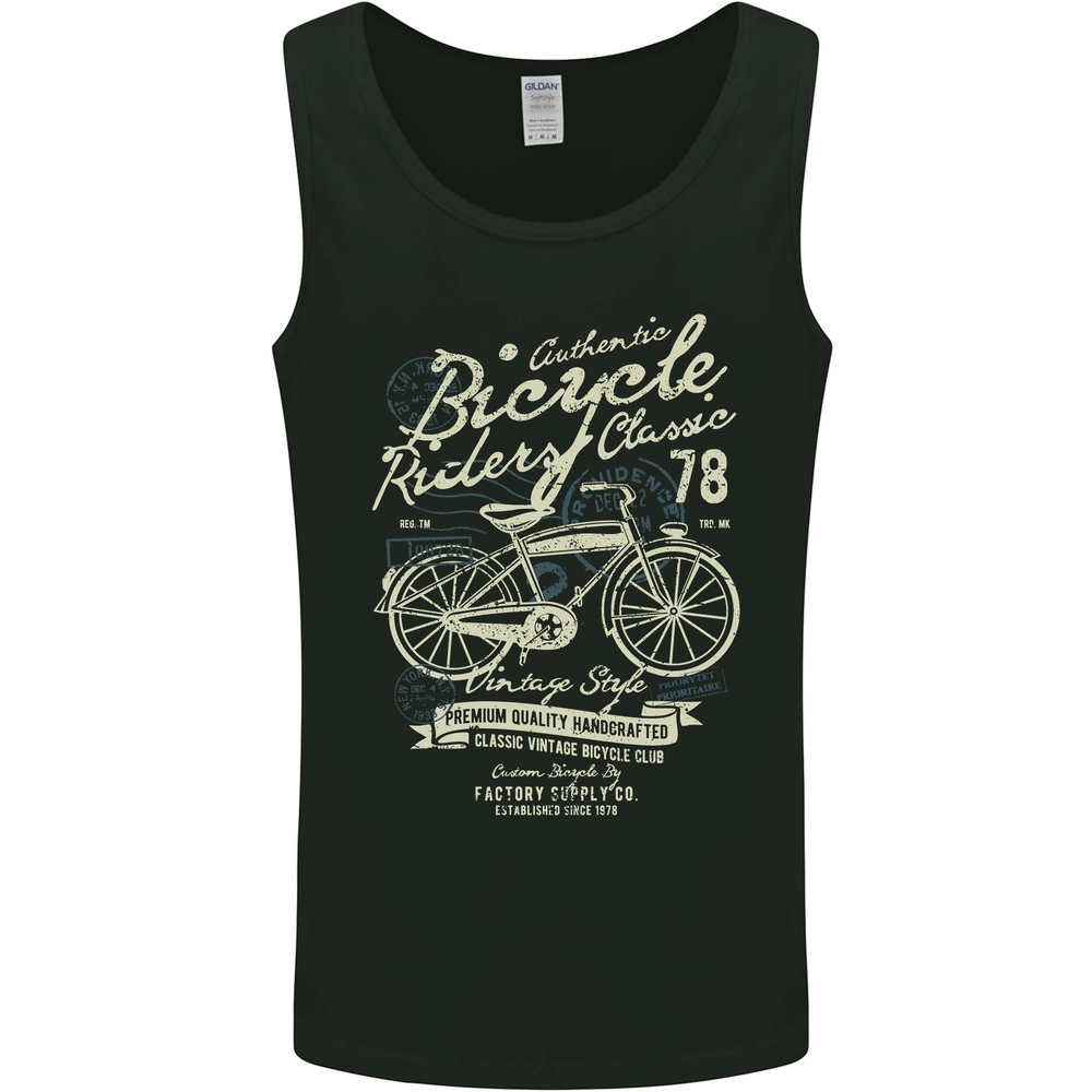 Bicycle Rider Classic Cyclist Funny Cycling Mens Vest Tank Top