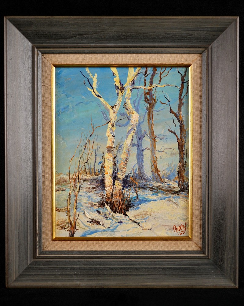 Vintage Original Impressionist Landscape Oil on Panel 