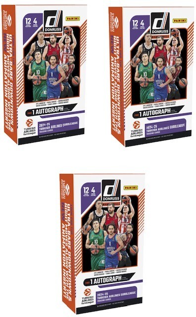 2024-25 Donruss Turkish Airlines Euro League Basketball Hobby Box (Lot of 3)!