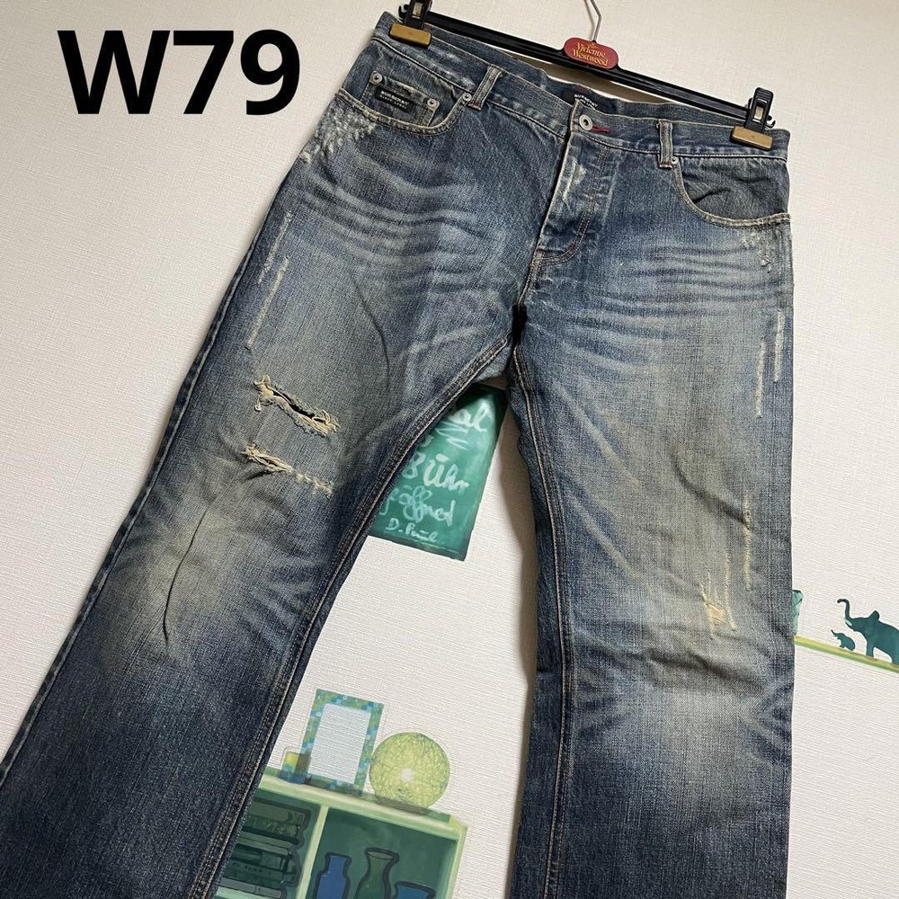 Burberry Black Label distressed denim jeans W79 F/S from Japan