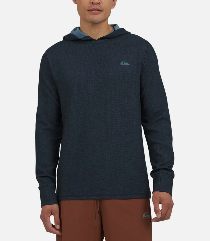Quiksilver Men's Textured Pullover Sweater Hoodie Blue Size S