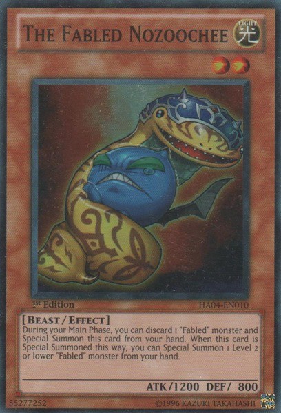 The Fabled Nozoochee HA04-EN010 Super Rare 1st Edition Lightly Played