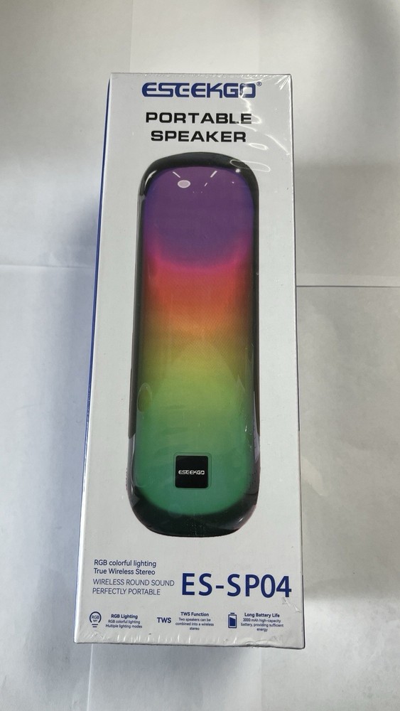 Eseekgo Portable Bluetooth Speaker with Multicolor LED Lights