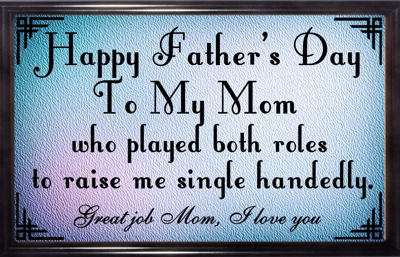 (Fathers Day To Mom)  WALL DECOR,  RUSTIC, PRIMITIVE, HARD WOOD, SIGN, PLAQUE-image