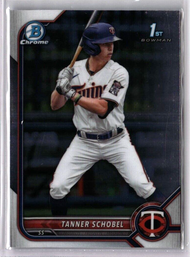 TANNER SCHOBEL ROOKIE 1ST BOWMAN CHROME BDC-28 2022 MLB MINNESOTA TWINS BASEBALL