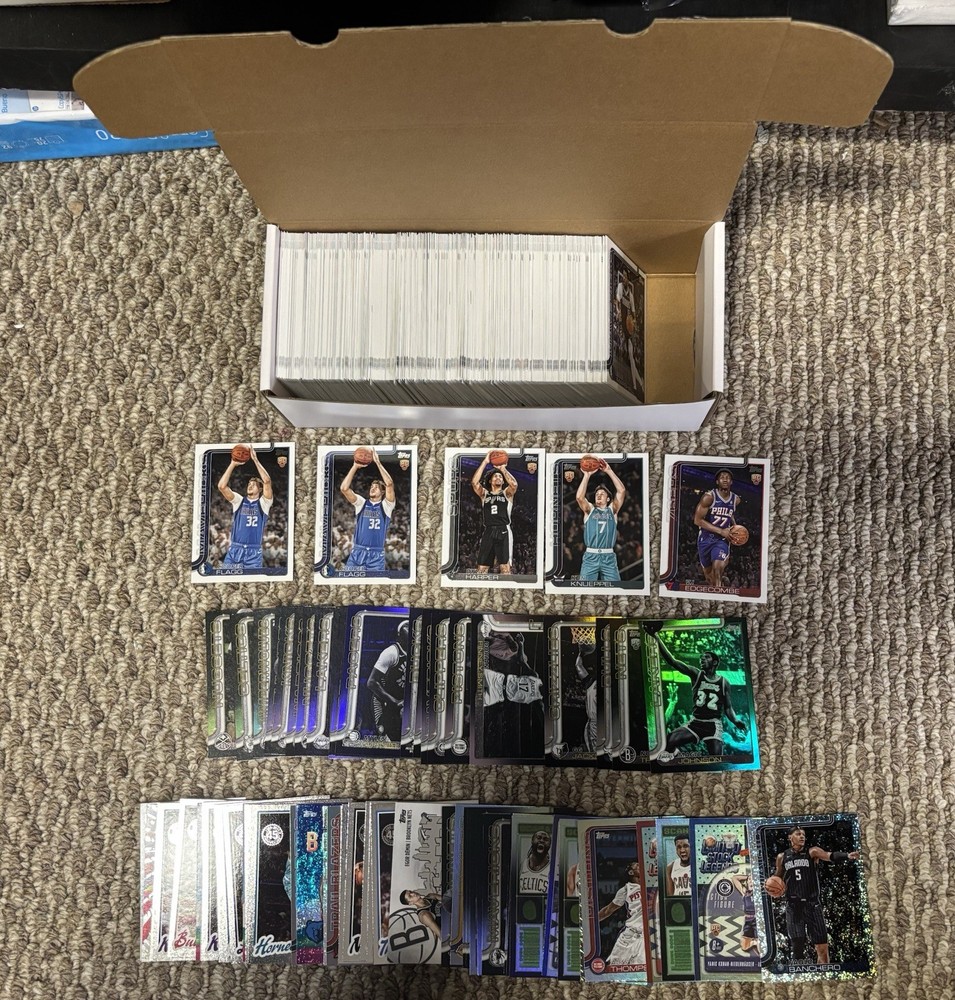 2025-26 Topps Basketball NBA Lot (500+) Rookies, Vets, Holo & Blackout!