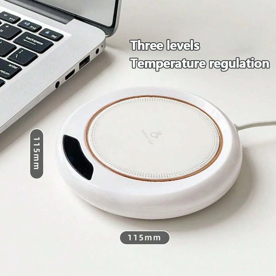 USB Coffee Mug Warmer Smart Heating Coaster Auto On Off Office Desk Cup Pad