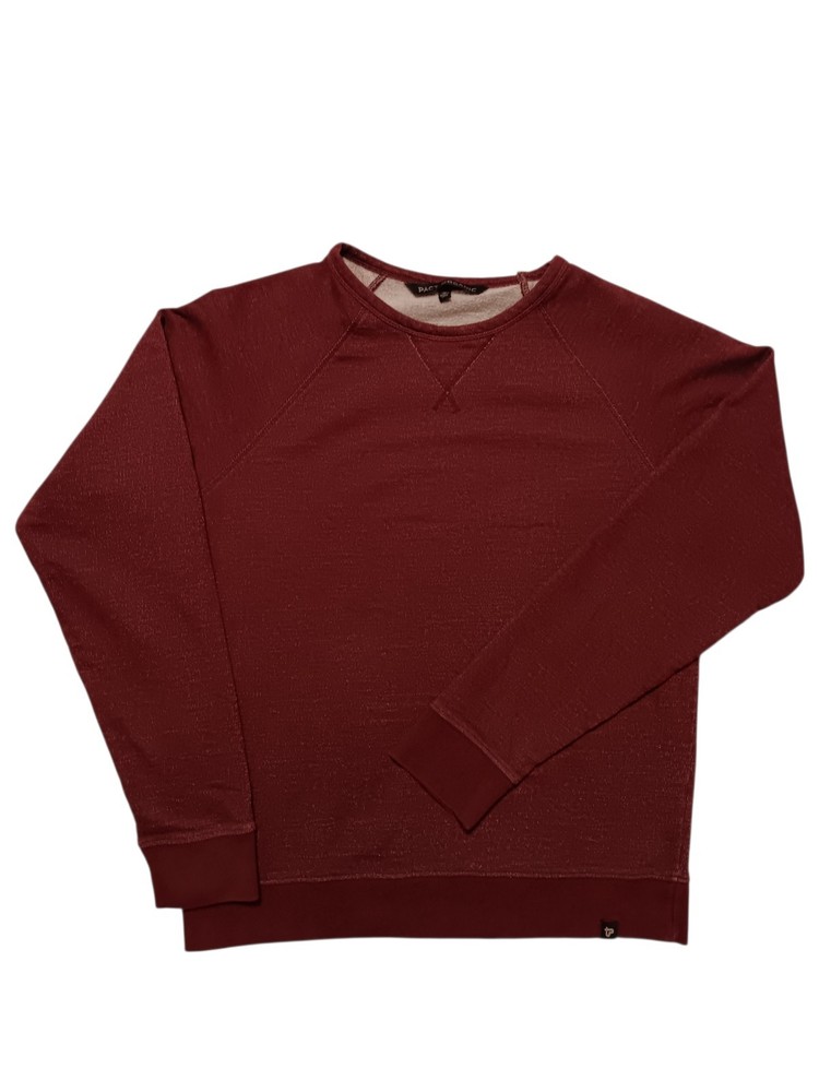 PACT Organic Men Crewneck Sweatshirt Burgundy Cotton Blend Size M Soft Warm Cozy