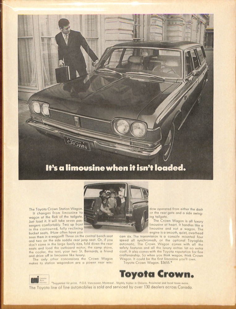 Toyota Crown Wagon Vintage Print Ad – 