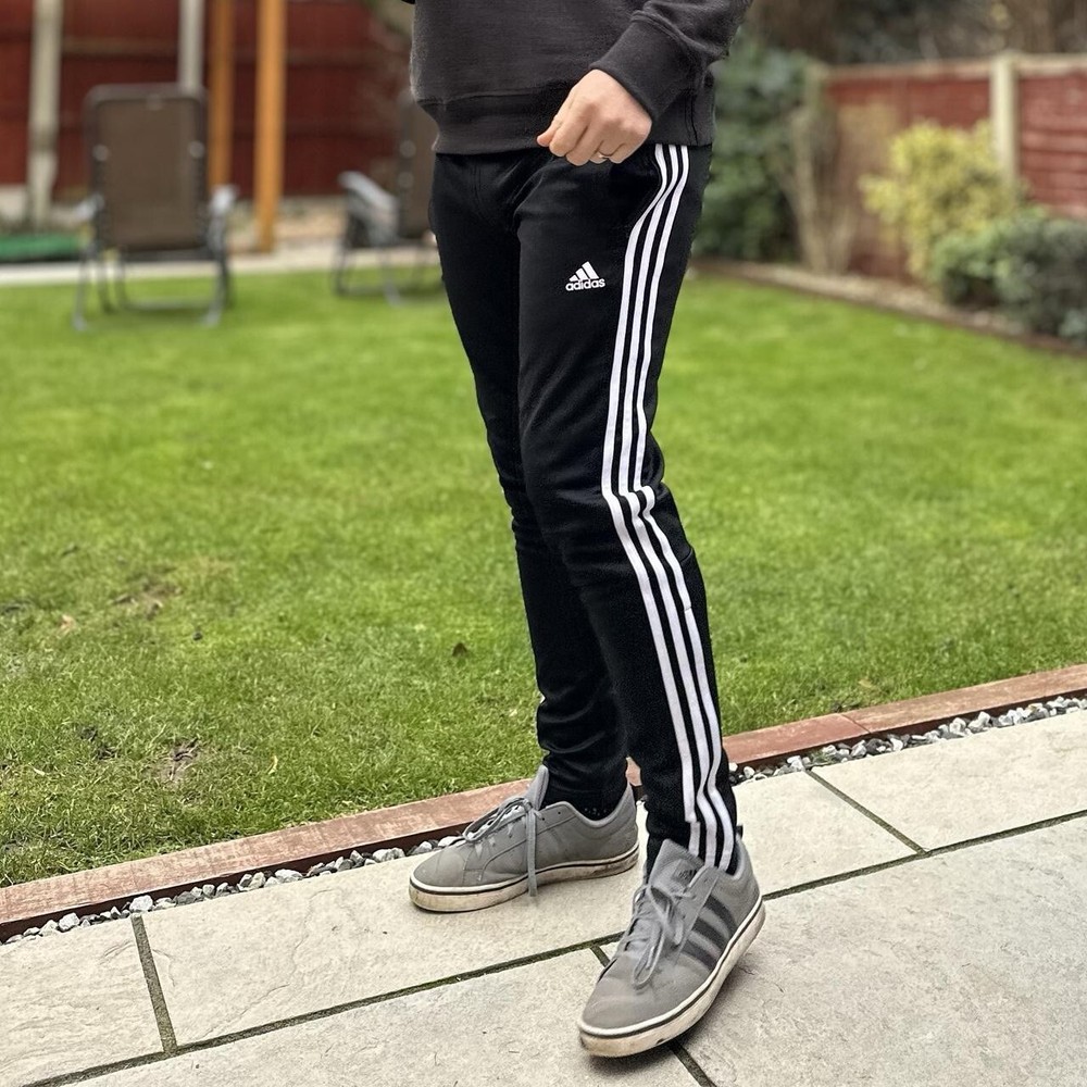 Adidas Black Joggers Womens Size 18 Large Sports Bottoms Running Jogging Bottoms