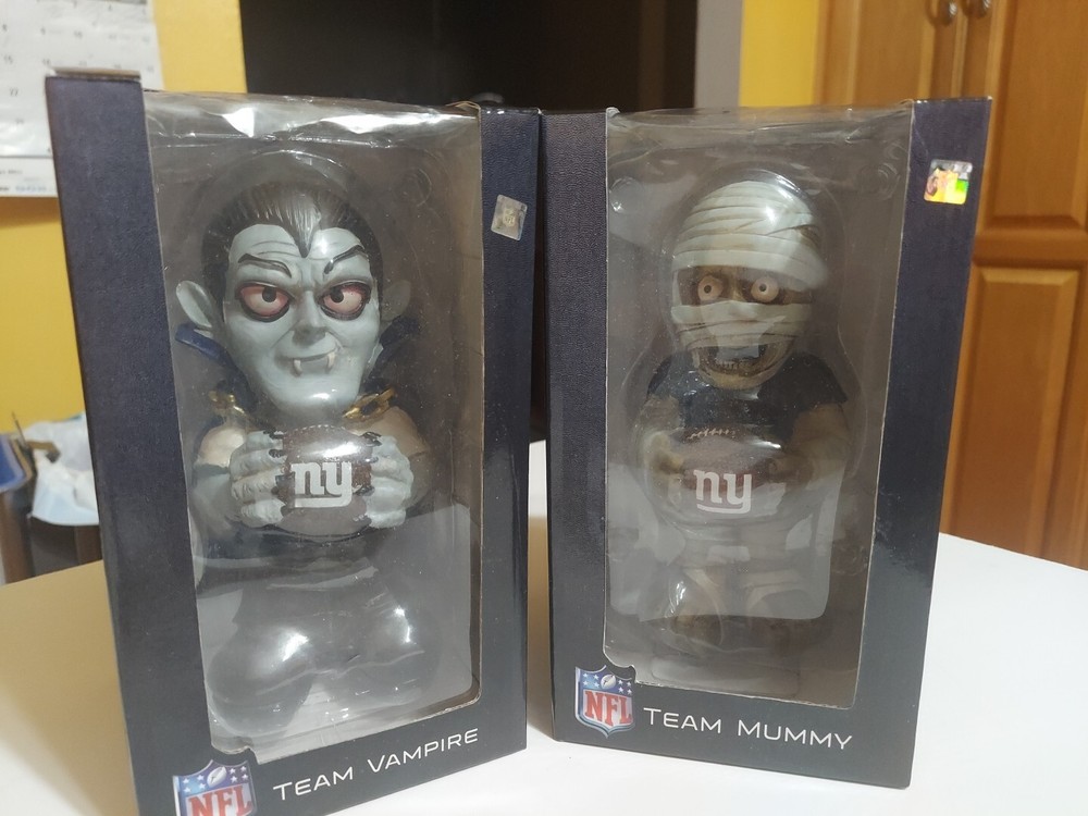 2 NY Giants NFL Team Forever Nightmares  Team Vampire & Team Mummy Halloween NIB