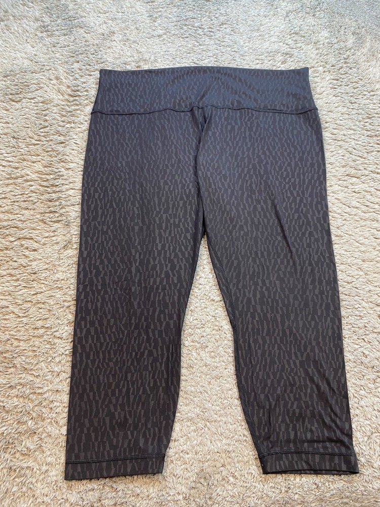Lululemon Leggings Women 20 Align High Rise Crop Segment Emboss Pull On Pants