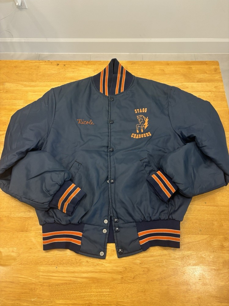 80s Vintage Holloway  Bomber Jacket Made In USA M