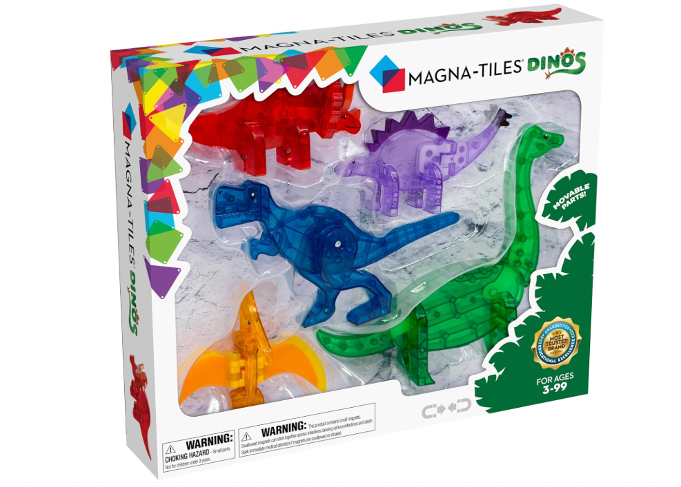 MAGNA-TILES Dinos 5-Piece Magnetic Construction Set - Free Shipping