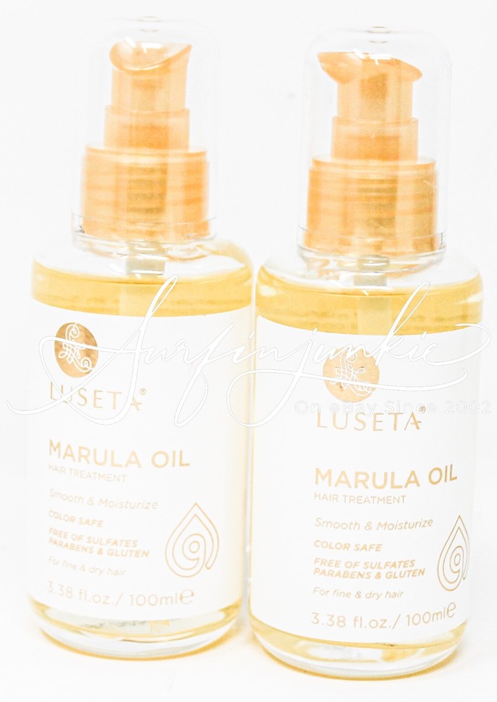 Luseta Marula Oil Hair Serum for Deep Moisture 3.38 oz Pump Bottle 2-Pack