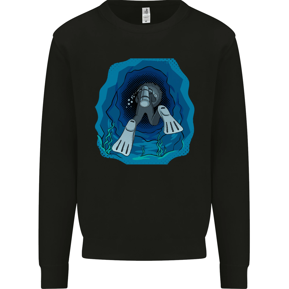 3D Scuba Diver Diving Mens Sweatshirt Jumper