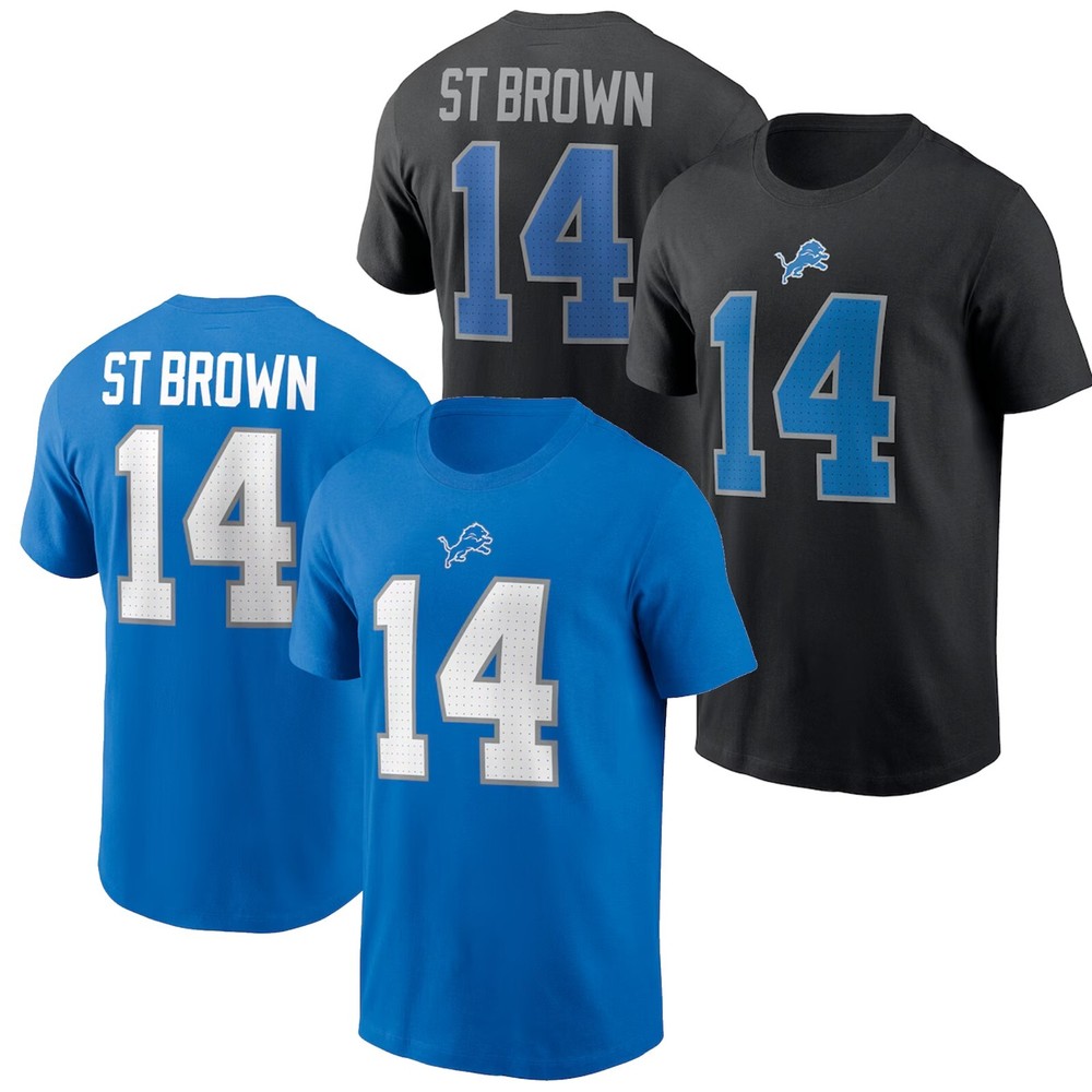 Detroit Lions Amon-Ra St. Brown Player Name & Number, Detroit Lions St. Brown
