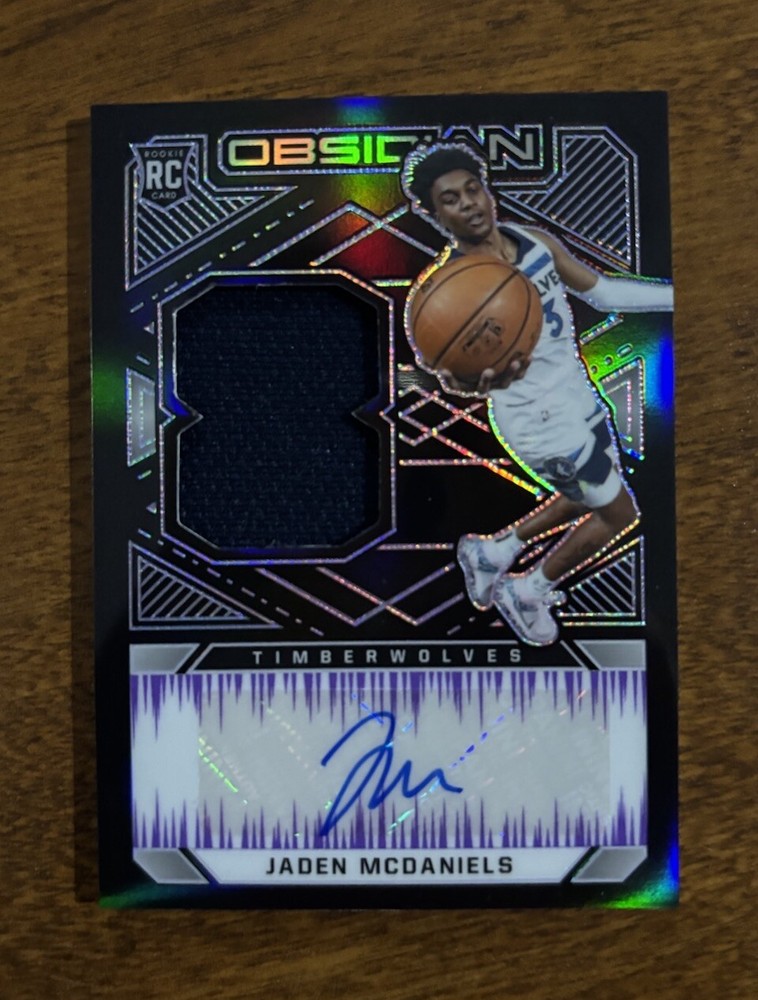 ✨JADEN MCDANIELS 2020-21 Panini Obsidian RC #222 Electric Etch Purple Rookie /49