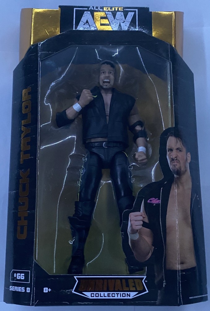 AEW Unrivaled Series 8 Chuck Taylor Action Figure #66 Brand New Collectible