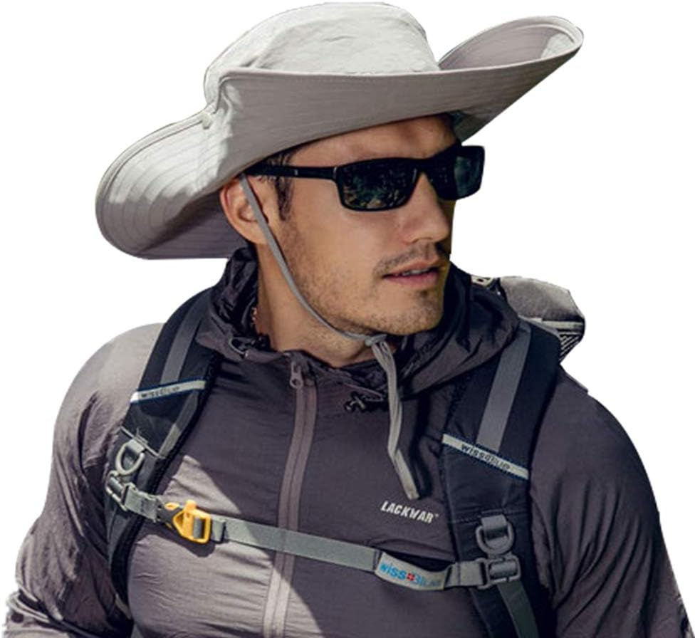 UV-Protected Waterproof Wide Brim Sun Hat for Men Fishing Hiking
