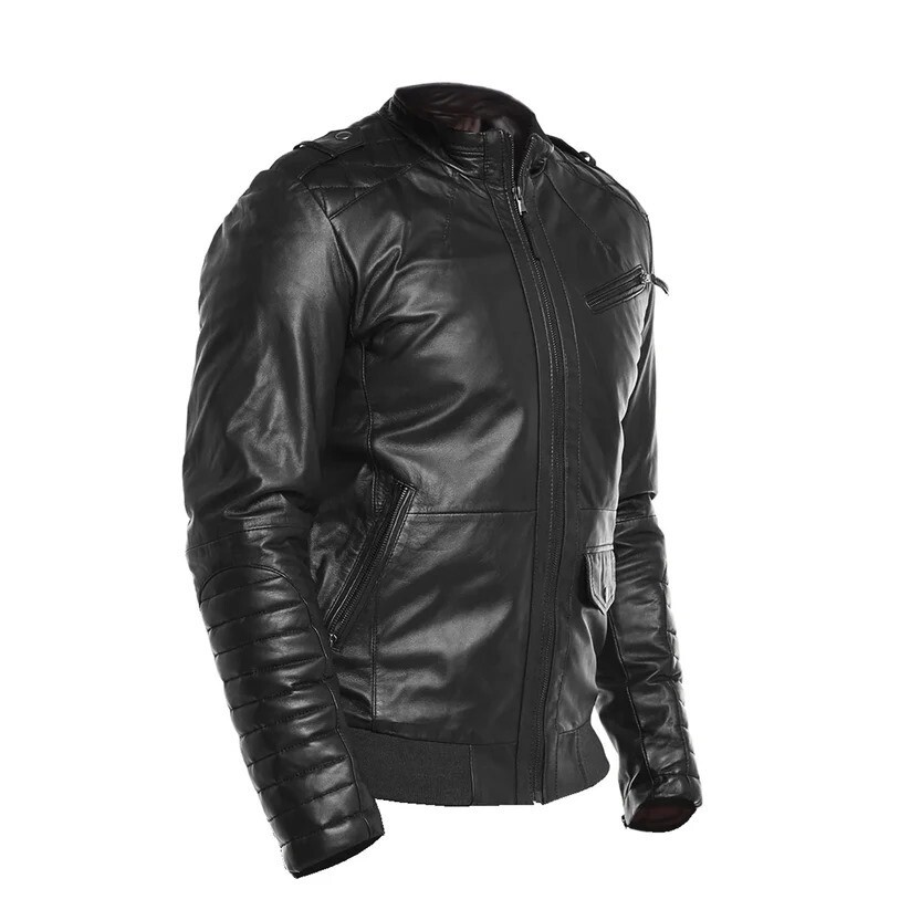 Men's Premium Custom Tailored Genuine Leather Biker Jacket