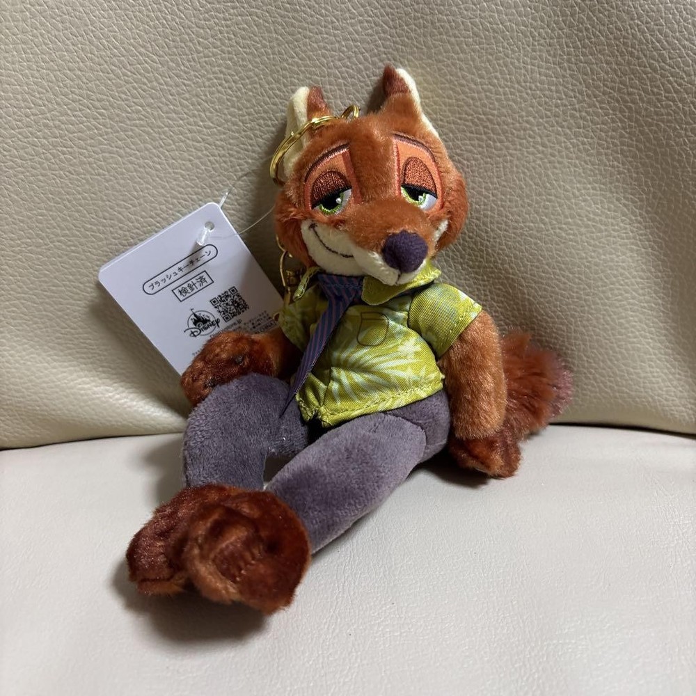 Disney Store Japan Zootopia Nick Wilde Plush Keychain iketerunuigurumi New Tag