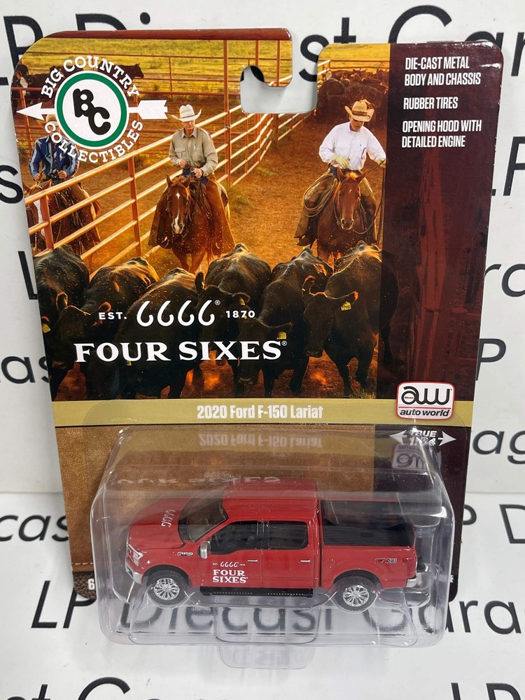 AUTO WORLD 2020 Ford F-150 Lariat 6666 Four Sixes 1:64 Diecast Big Country Colle
