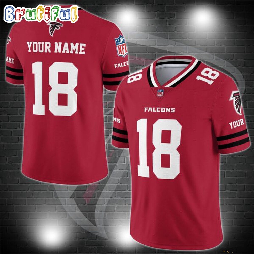 AtlantaxFalcons Logo Team Custom Football Jersey, Football Jersey Shirt