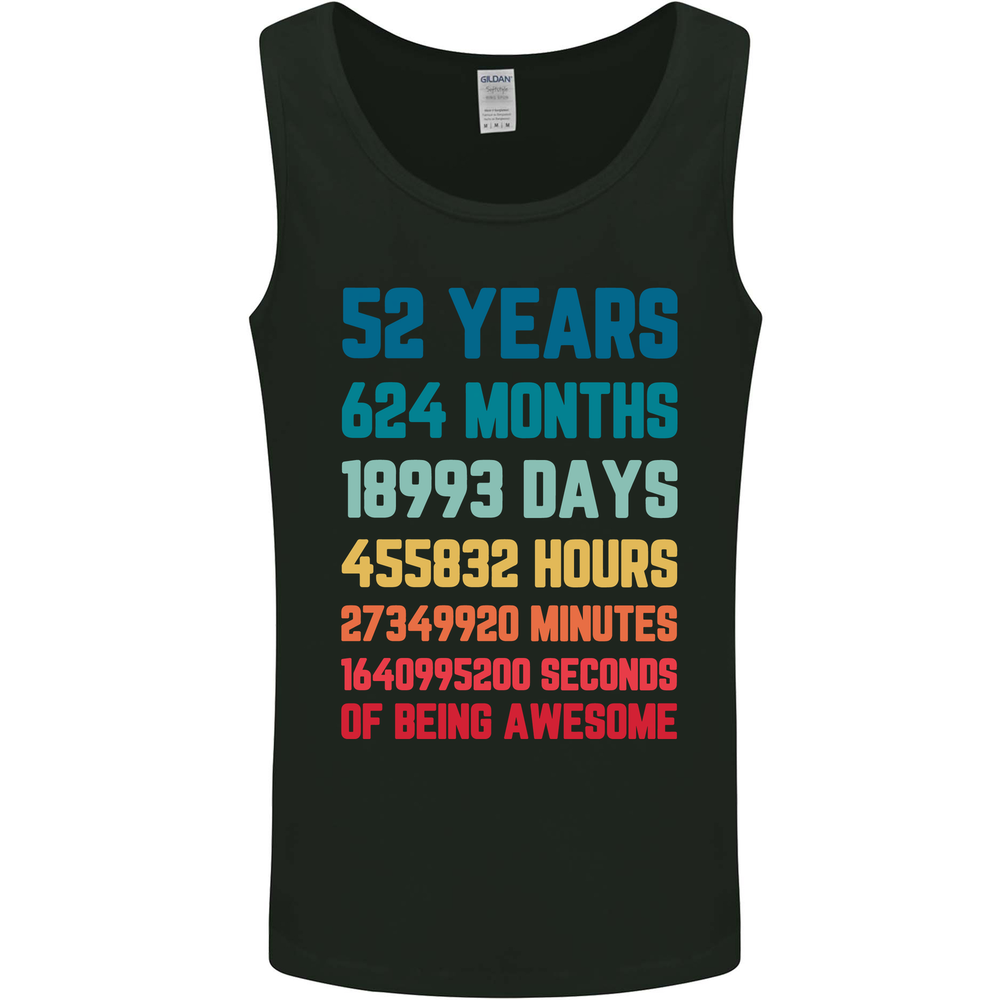 52nd Birthday 52 Year Old Mens Vest Tank Top