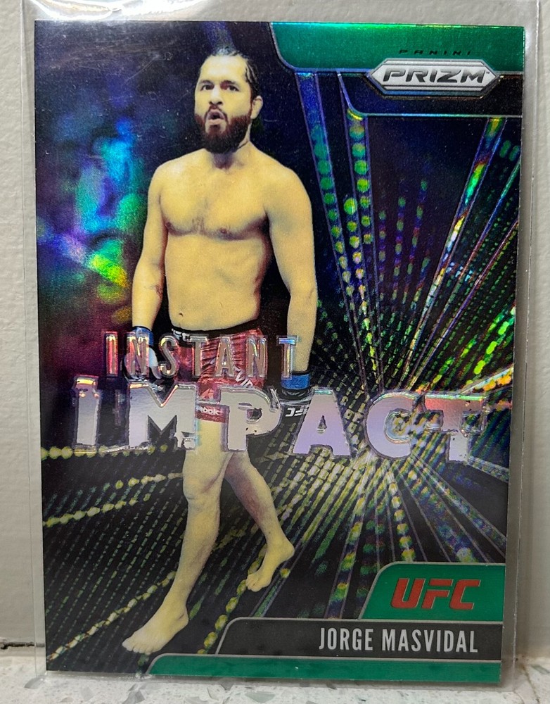 2021 Panini Prizm UFC Jorge Masvidal Green Prizm Instant Impact Insert #10