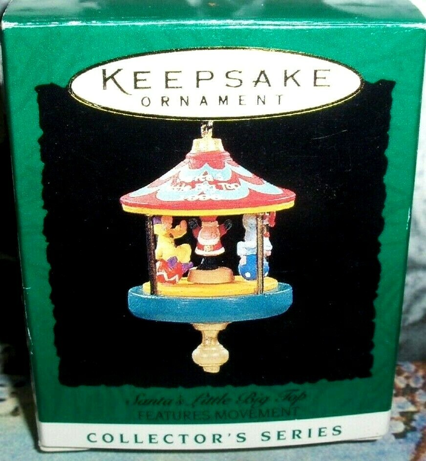 Santa's Little Big Top`1996`Miniature-Carousel-#2 N The Series,Hallmark Ornament